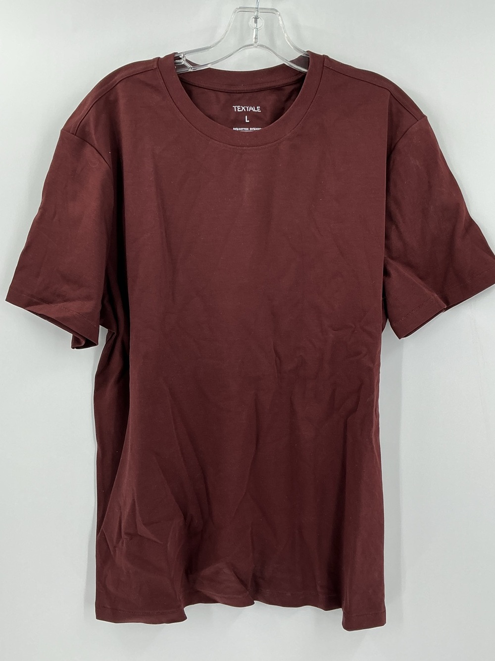 Textale Men’s Burgundy Crewneck T-Shirt